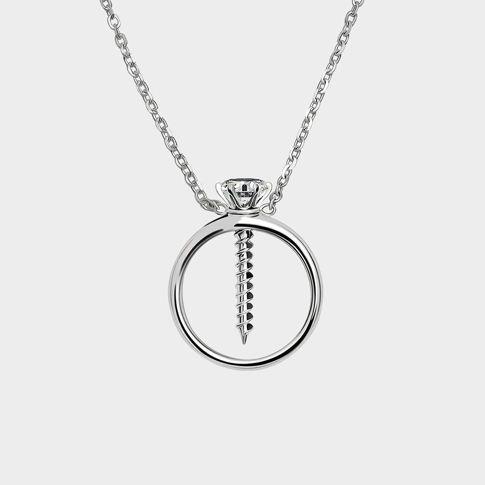 Screw & Silver Ring Pendant Necklace of Resilience: Love Through Adversity
