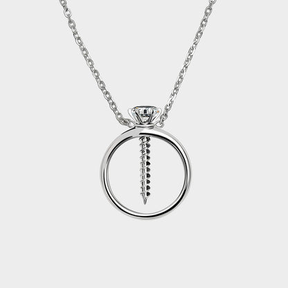 Screw & Silver Ring Pendant Necklace of Resilience: Love Through Adversity