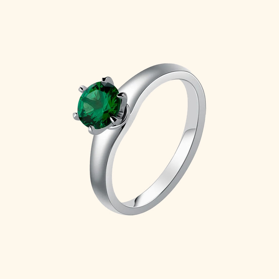 moissanite ring in 925 silver
