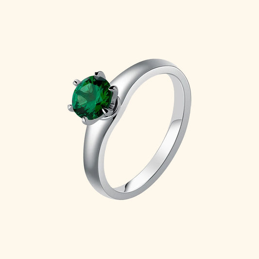 moissanite ring in 925 silver