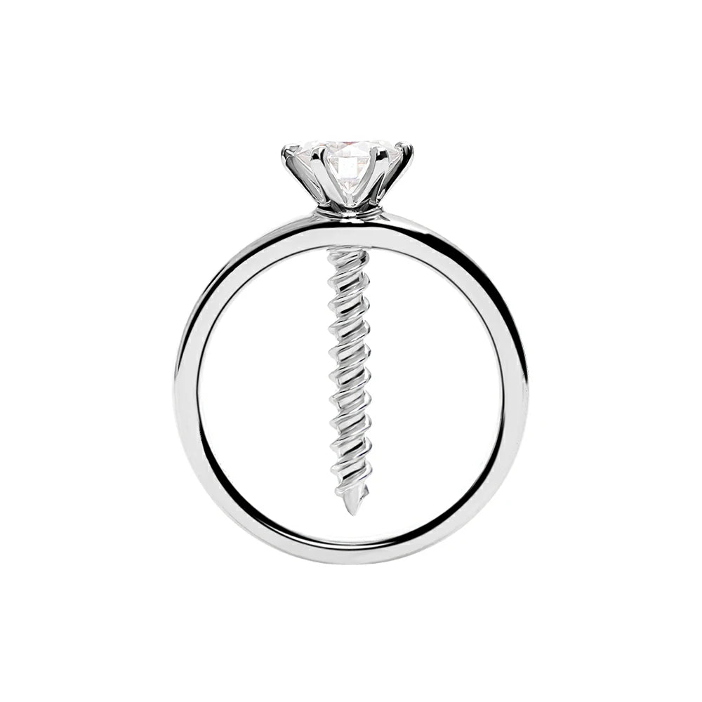 Screw & Silver Ring Pendant Necklace of Resilience: Love Through Adversity
