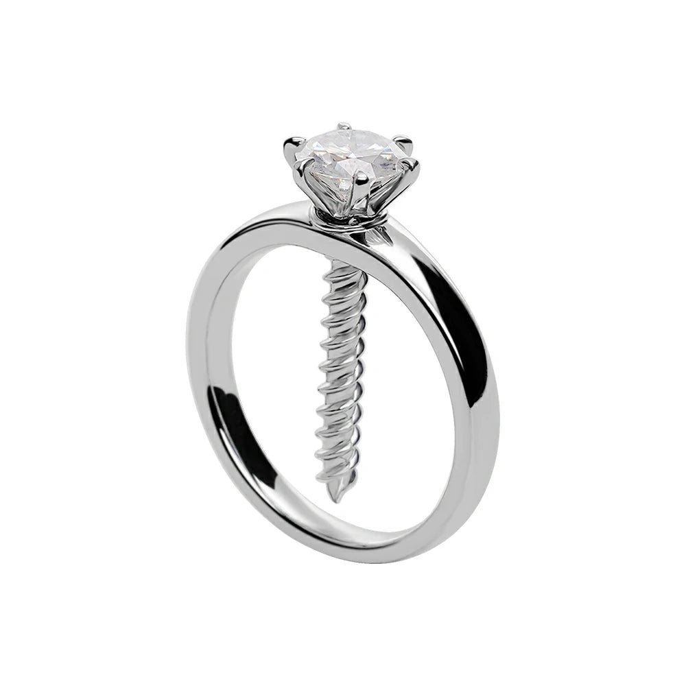 Screw & Silver Ring Pendant Necklace of Resilience: Love Through Adversity